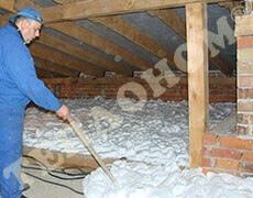 Фото утепление чердака заливным пенопластом экоизол - ТЕПЛОНОМ™