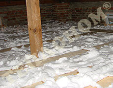 Фото утепление чердака заливным пенопластом экоизол - ТЕПЛОНОМ™