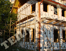 Фото каркасного дома утепленного заливным пенопластом экоизол - ТЕПЛОНОМ™