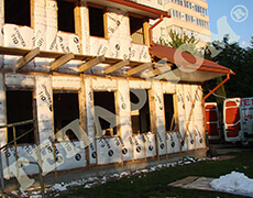 Фото каркасного дома утепленного заливным пенопластом экоизол - ТЕПЛОНОМ™