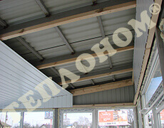 Фото даху торгового павільйону (кіоску) перед утепленням заливним пінопластом екоізол - ТЕПЛОНОМ™