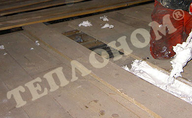 Утепление пола между лагами